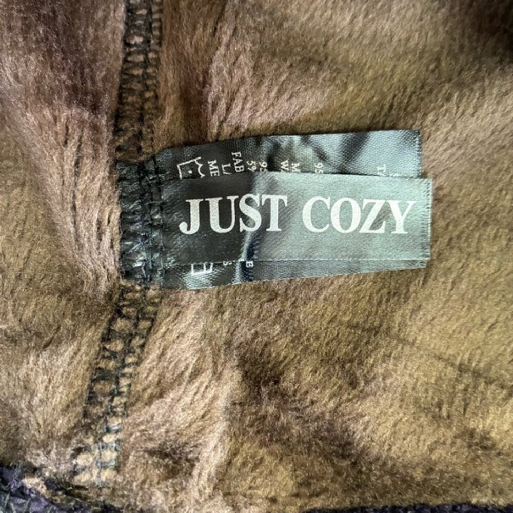 NWT Just Cozy Navy Faux Fur Lined Leggings - Picture 7 of 14